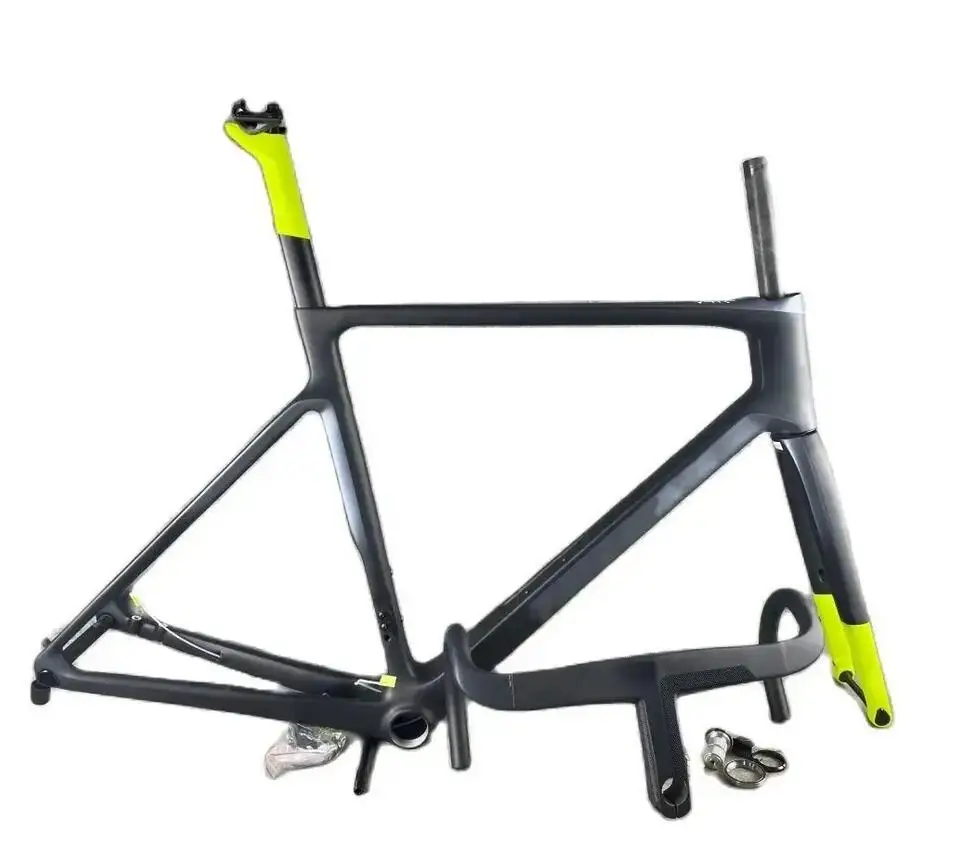 

Top sale yellow black disc carbon bike frame ud matt V4RS bicycle carbon frame T47+handlebar+seatpost+fork 420-570mm bike frame