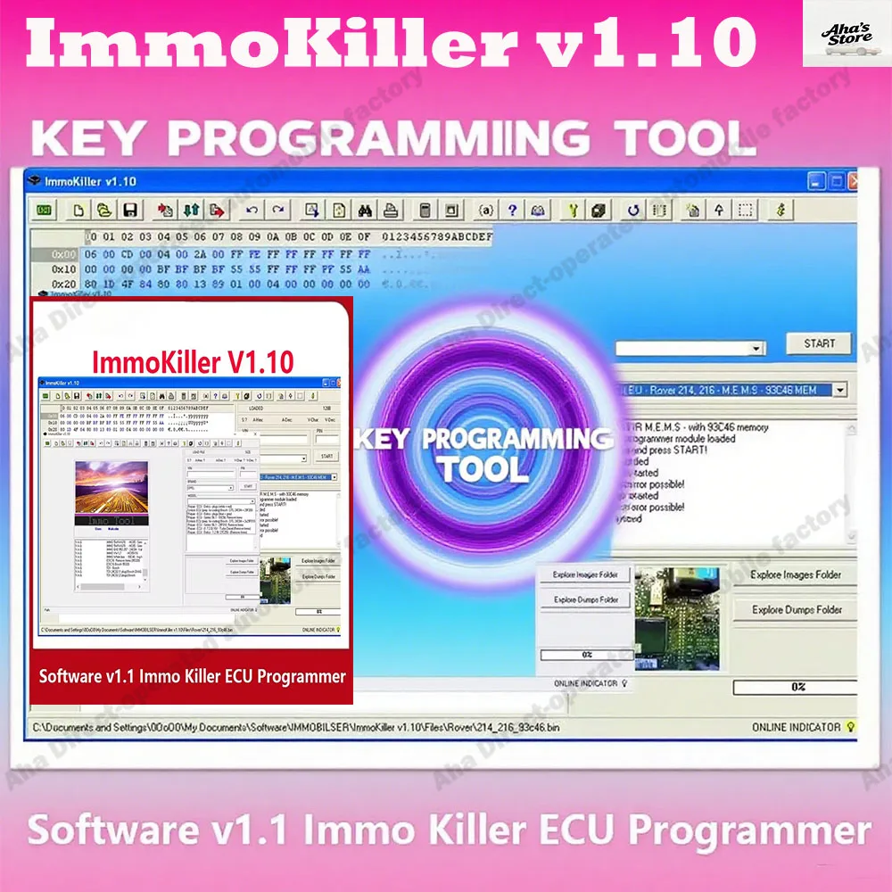 

ImmoKiller V1.10 IMMO Off obd2 scanner Software ECU Programmer for Car accessories Repairing Passing Virigining the Immobilizer