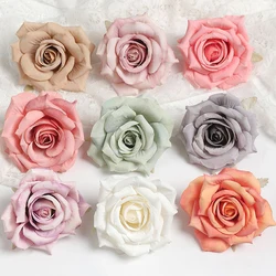 3/5/10Pcs 8cm Rose Artificial Silk Fake Flowers for Home Room Decoration Wedding Brides Party Decor DIY Accessory Fake Flowers