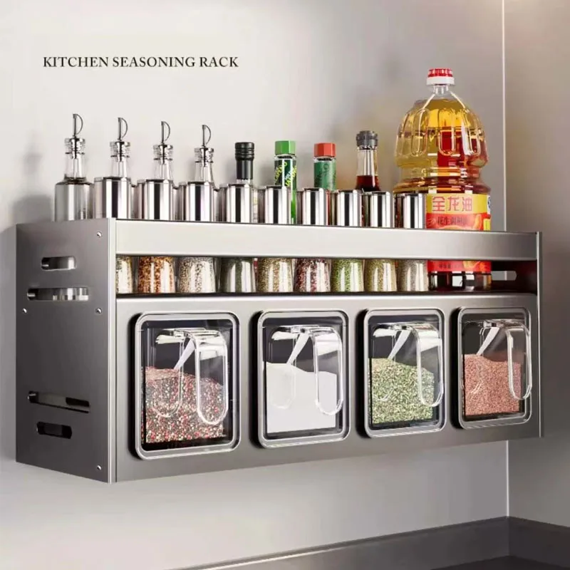Nouvelle étagère à épices de cuisine, support de rangement mural pour épices, support organisateur d