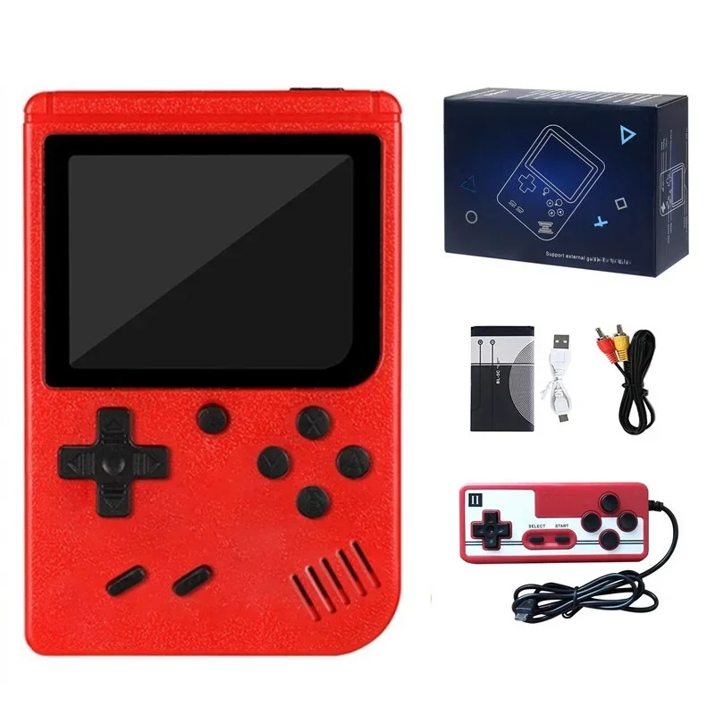 Console de jeu vidéo rétro classique 5 couleurs, mini console portable 8 bits avec écran LCD, lecteur de jeux pour enfants, 400 jeux intégrés, cadeaux Consola