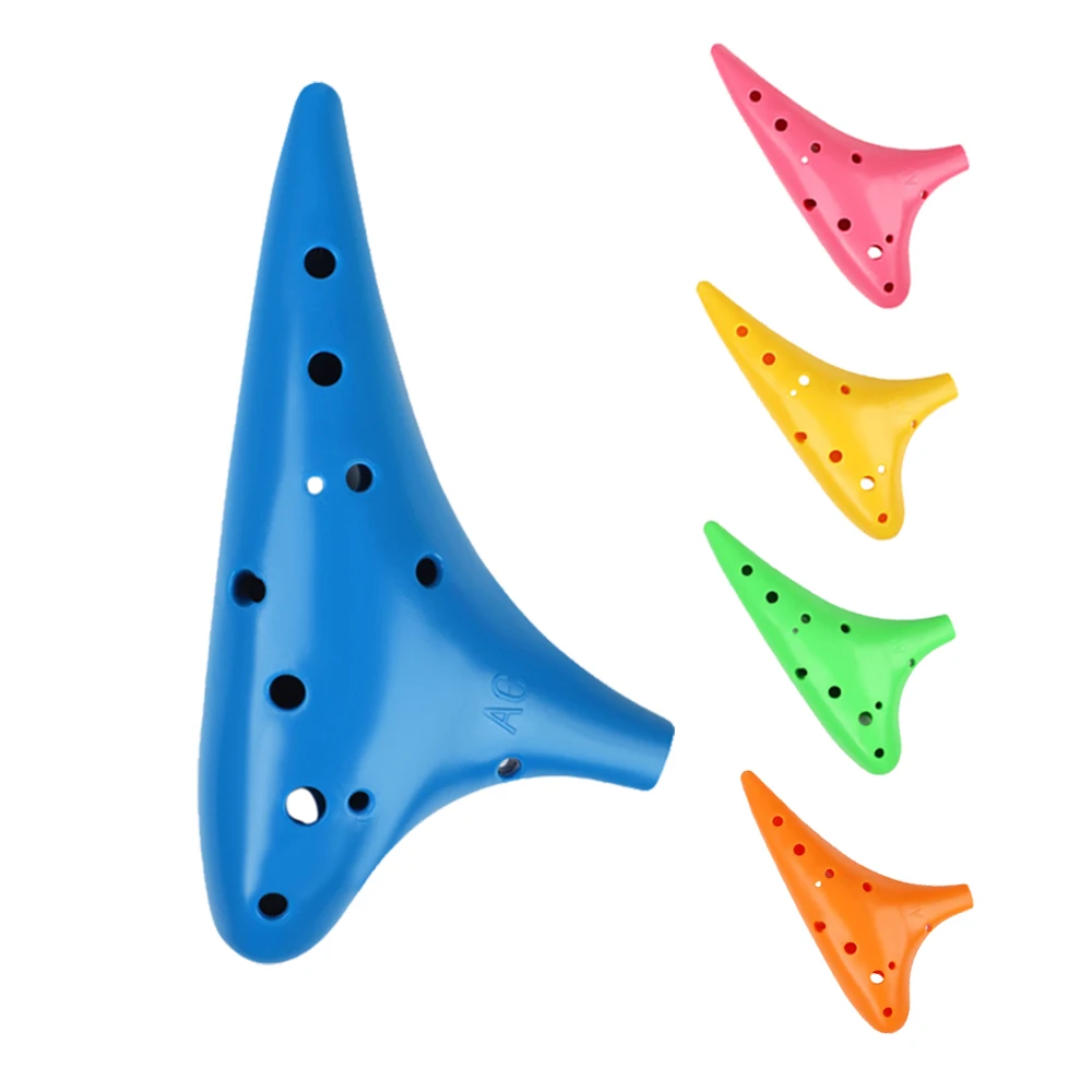 Ocarinas Alto C de 12 agujeros, Material de resina, instrumento Ocarina profesional de tono Alto C para adultos y niños, amantes de la música principiantes
