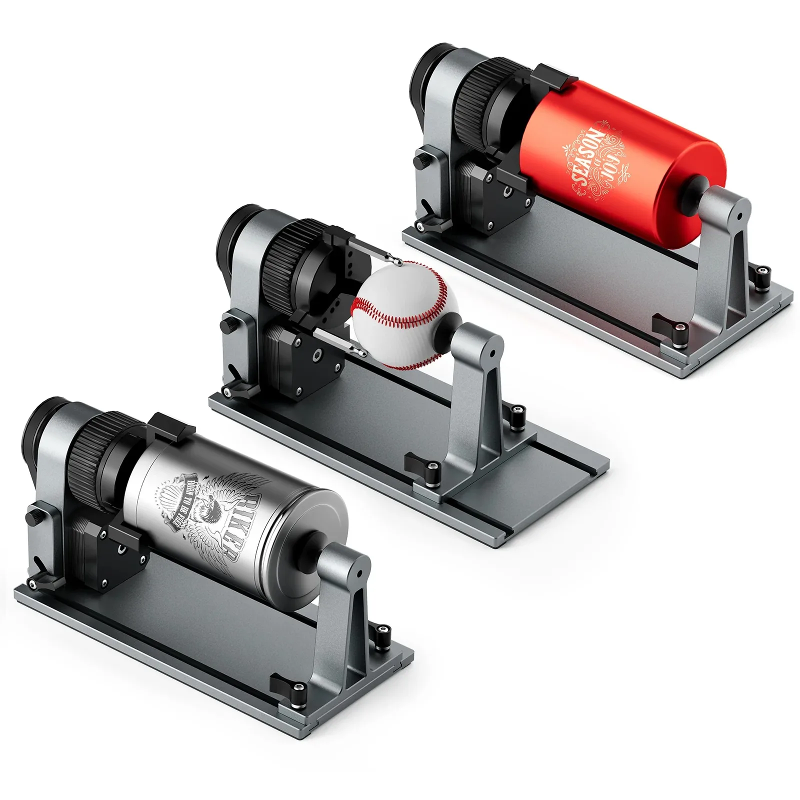 Carverall MD18 Rotary Chuck for Laser Engraving Machine, compatible with Lightburn and other leading brands.