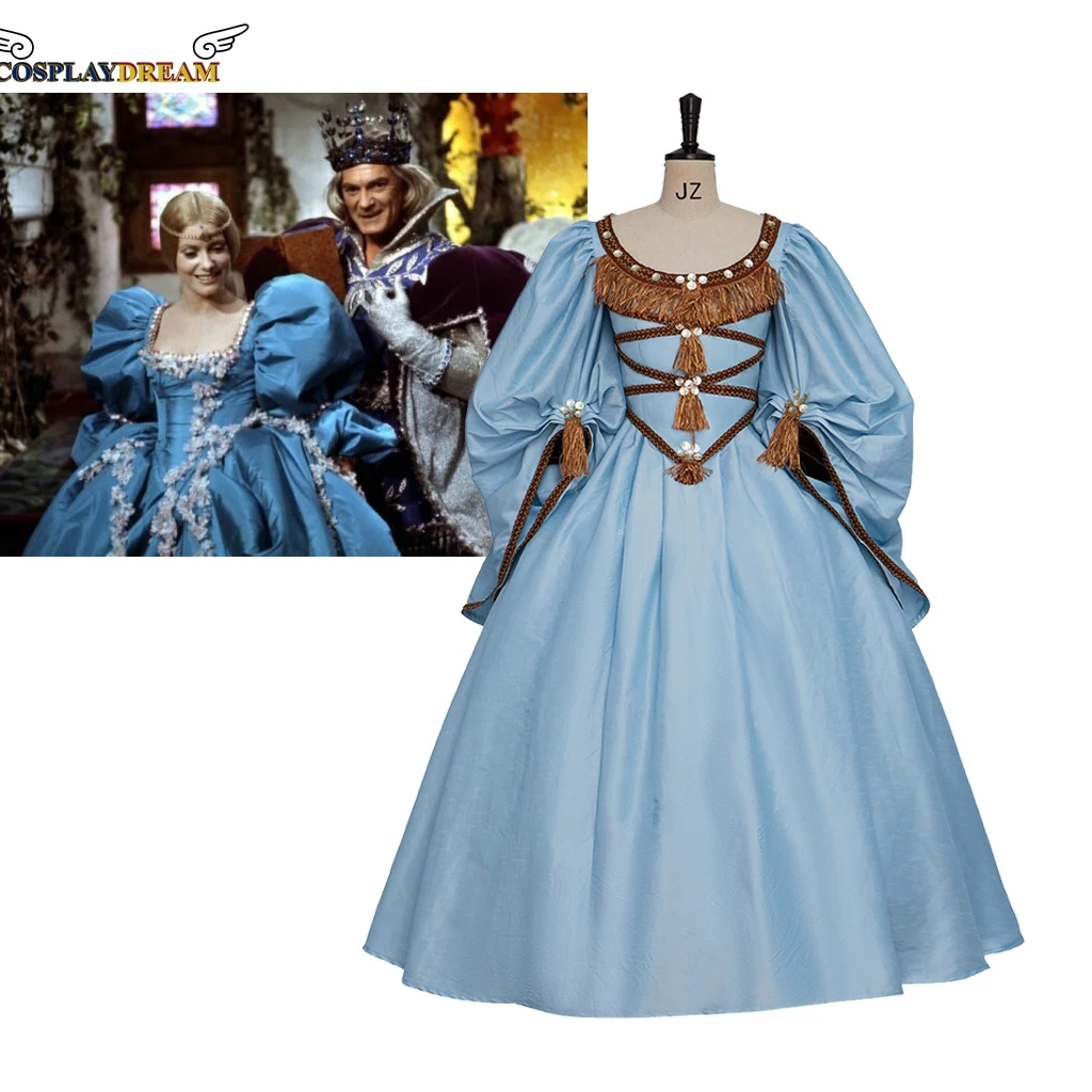 Donkey skin princess Ball Gown movie Peau d'âne La première reine Dresses medieval royal rococo princess blue dress gown