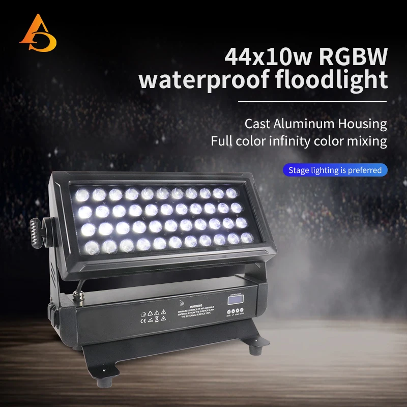 44x10W Waterproof 4 in 1 RGBW LED Projector DMX Control for Airplane Backdrop Wall Washer DJ Chang Stage Lighting