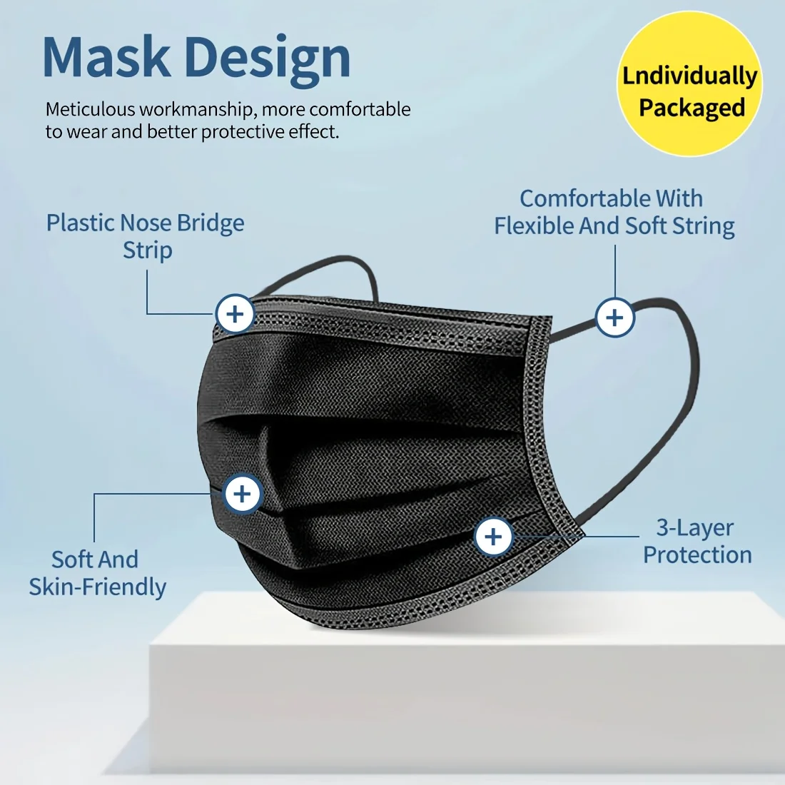 100/200/400 pz Maschere protettive usa e getta 3 strati Earloop Maschera Maschere alla moda traspiranti per l'home school office all'ingrosso