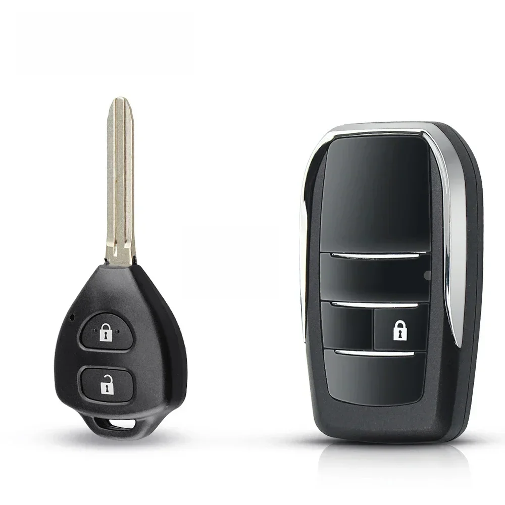 KEYYOU dla Toyota Camry Corolla RAV4 zmodyfikowana składana obudowa pilota z kluczykiem samochodowym TOY43 Blade — zdjęcie 2