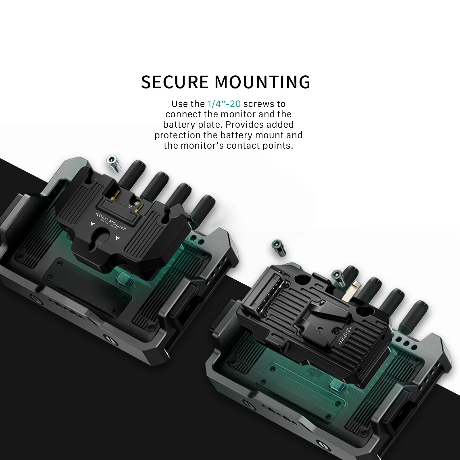 TILTA TGA-HRM-BTP Gold / V Mount แผ่นแบตเตอรี่สําหรับ DJI High-Bright Remote Monitor สําหรับ DJI Transmission