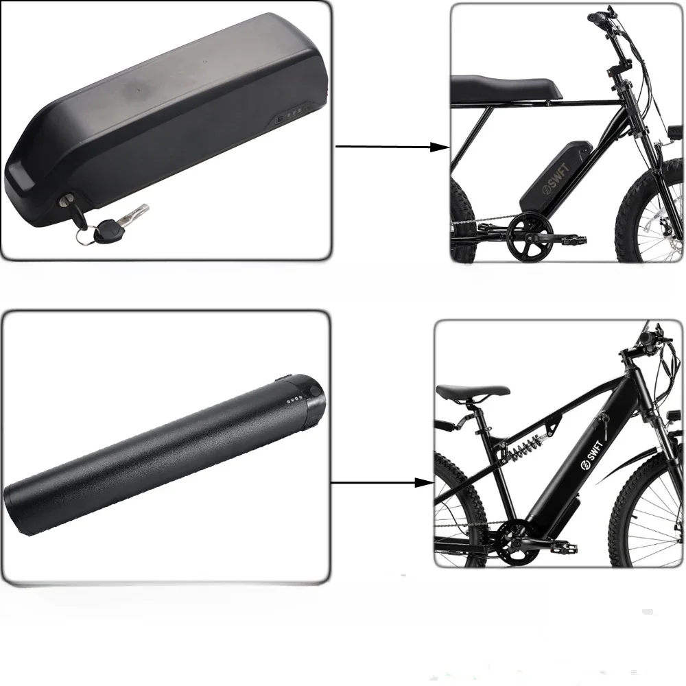 Abnehmbarer E-Bike-Li-Ionen-Akku 46,8 V 10Ah 48V 10,4 Ah für Swft-Flotte mit Reiß verschluss ZIP-X Apex-Elektro fahrrad