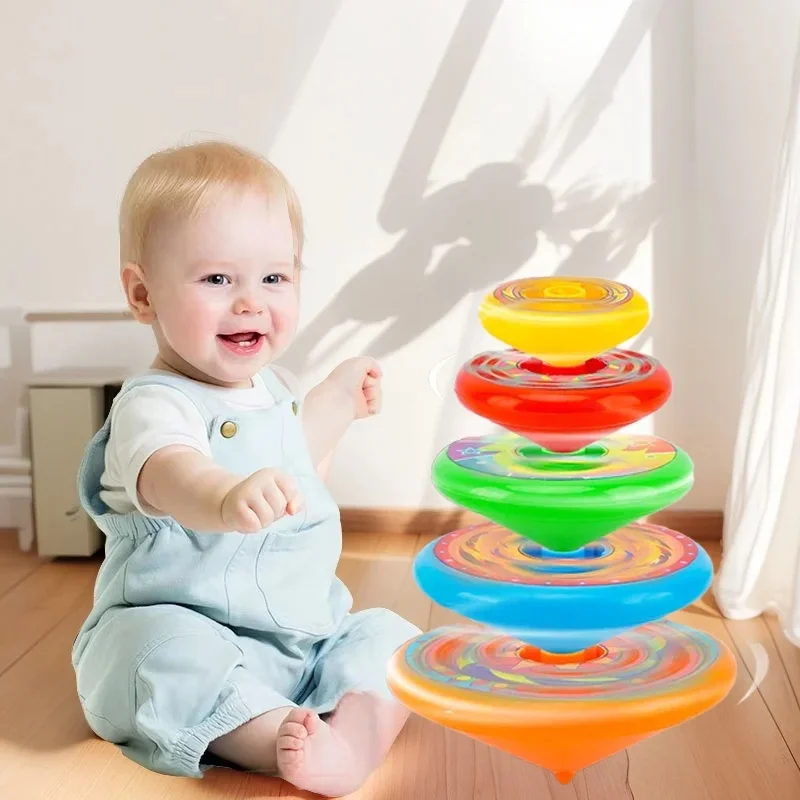 Gestapelde Tol Kids Gyro Multi Layer Draaien Vouwspeelgoed Kids Gyroscoop Launcher Roterend Speelgoed Leuke Verjaardagsfeestje Gunsten - afbeelding 2