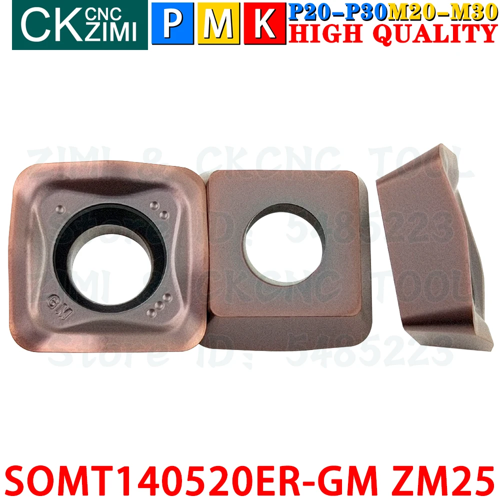 SOMT140520ER-GM ZM25 SOMT 140520 ER GM كربيد إدراج سريع تغذية طحن إدراج التصنيع باستخدام الحاسب الآلي مخرطة معدنية رأس طاحن أدوات MFH SOMT1405