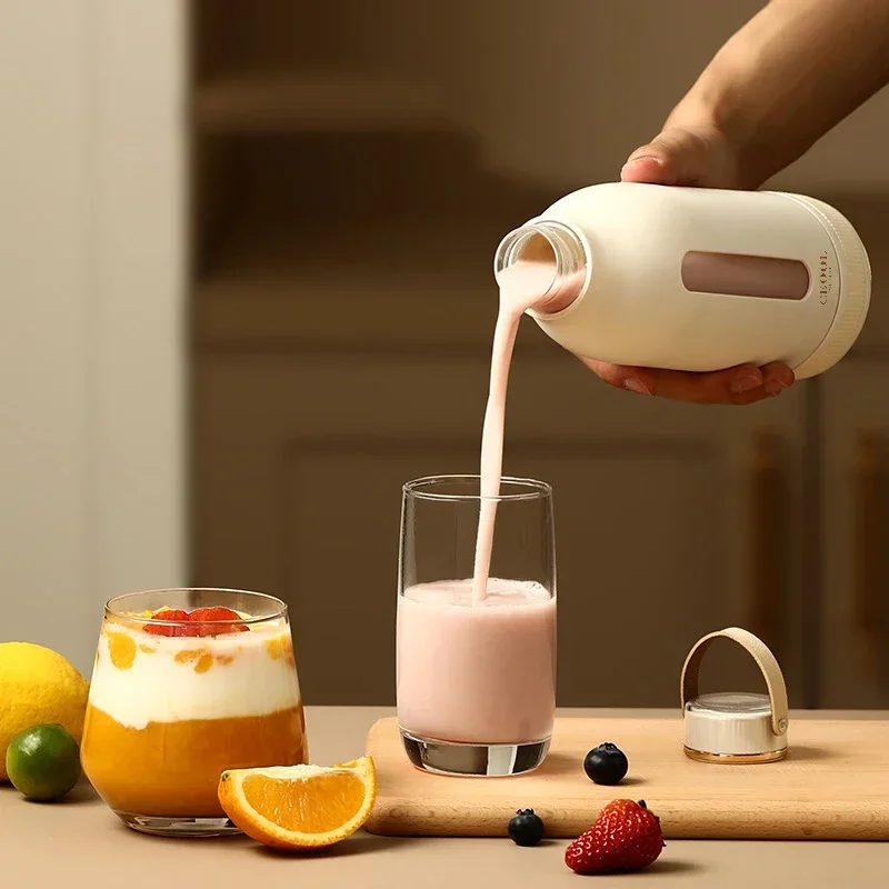 400ML Portable Juicing Cup Hand-cranked Wireless Small Juice Machine Rechargeable Smoothie Fruit Squeezer