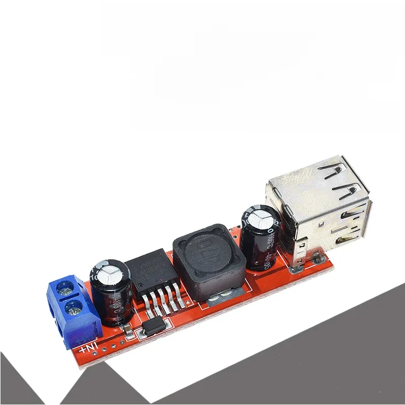 DC 6V-40V do 5V 3A podwójne USB ładowania prądu stałego DC przekształtnik buck modułem do ładowarka samochodowa LM2596 podwójny dwa USB — zdjęcie 2