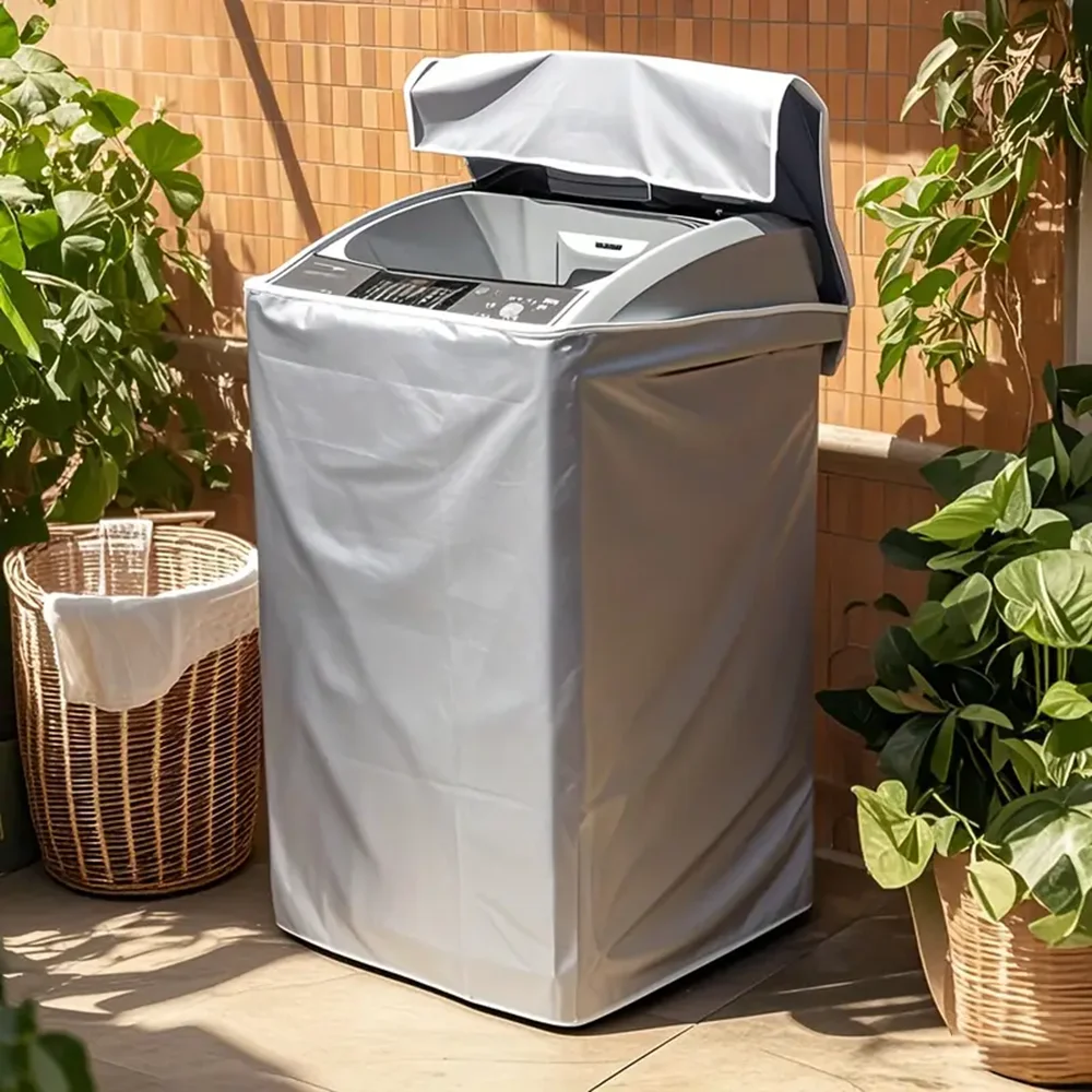 Universal Washing Machine Cover – Waterproof dustproof and UV Guard, Fade-Proof & Elastic Fit for Multiple Brands