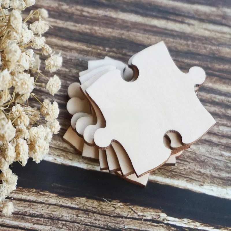 Drewniane puzzle Craft kształty centrum kawałek 3mm sklejki zbuduj swój własny puzzle — zdjęcie 2