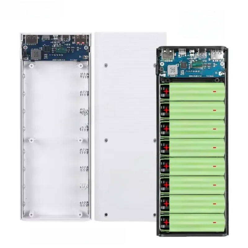 Boîte de rangement de Charge de batterie 25W, double USB Micro Type C 18650, coque de batterie externe PD QC3.0, Charge rapide pour Smartphone sans batterie