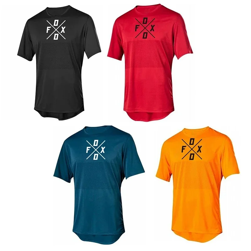 AliExpress 2025 Summer MTB FOXO Motorcycle Cross-country Mountain Endurance Bicycle Clothing Motorcycle Cross-country Short-sleeved T-shirt