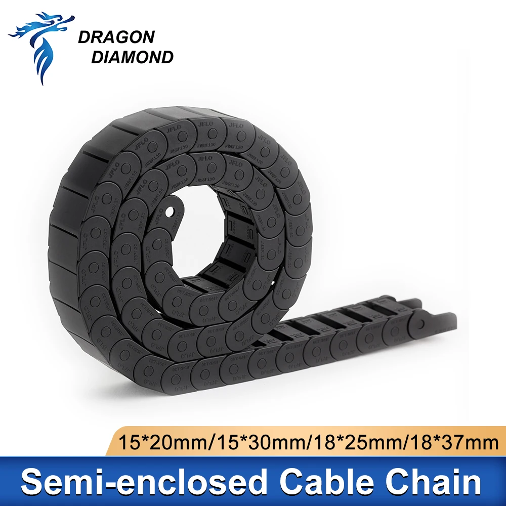 Opening Cable Chain Transmission Bridge Drag Chain 15x20 15x30 18x38mm Drag Nylon Towline For Co2 Laser Machine Wire Carrier