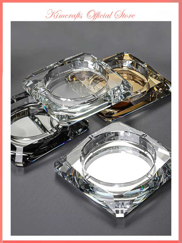 

Smoking Accessories Portable Ashtray Smoke Eliminator Luxury Cigar Ashtray Personalized Glass Cigarette Ashtray Boyfriend Gift