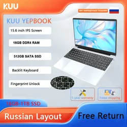 15.6 Inch 16GB Laptop 512GB SSD Windows 11 Notebook Intel Celeron N5095 Office Computer Backlit with Fingerprint WiFI Camera BT