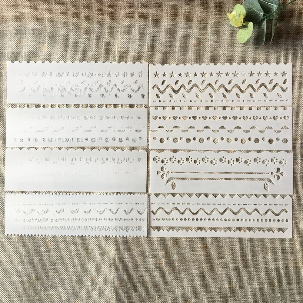 8 sztuk/zestaw 18cm litery alfabetu DIY nakładania warstw szablony malowanie księga gości kolorowanie tłoczenie Album dekoracyjny szablon kartki — zdjęcie 2