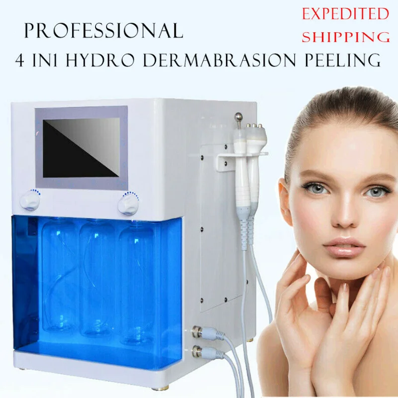 

4 in 1 Hydrodermabrasion Oxygen Spray Diamond Dermabrasion Peeling BIO RF Lifting Skin Rejuvenation Beauty Facial SPA Machine