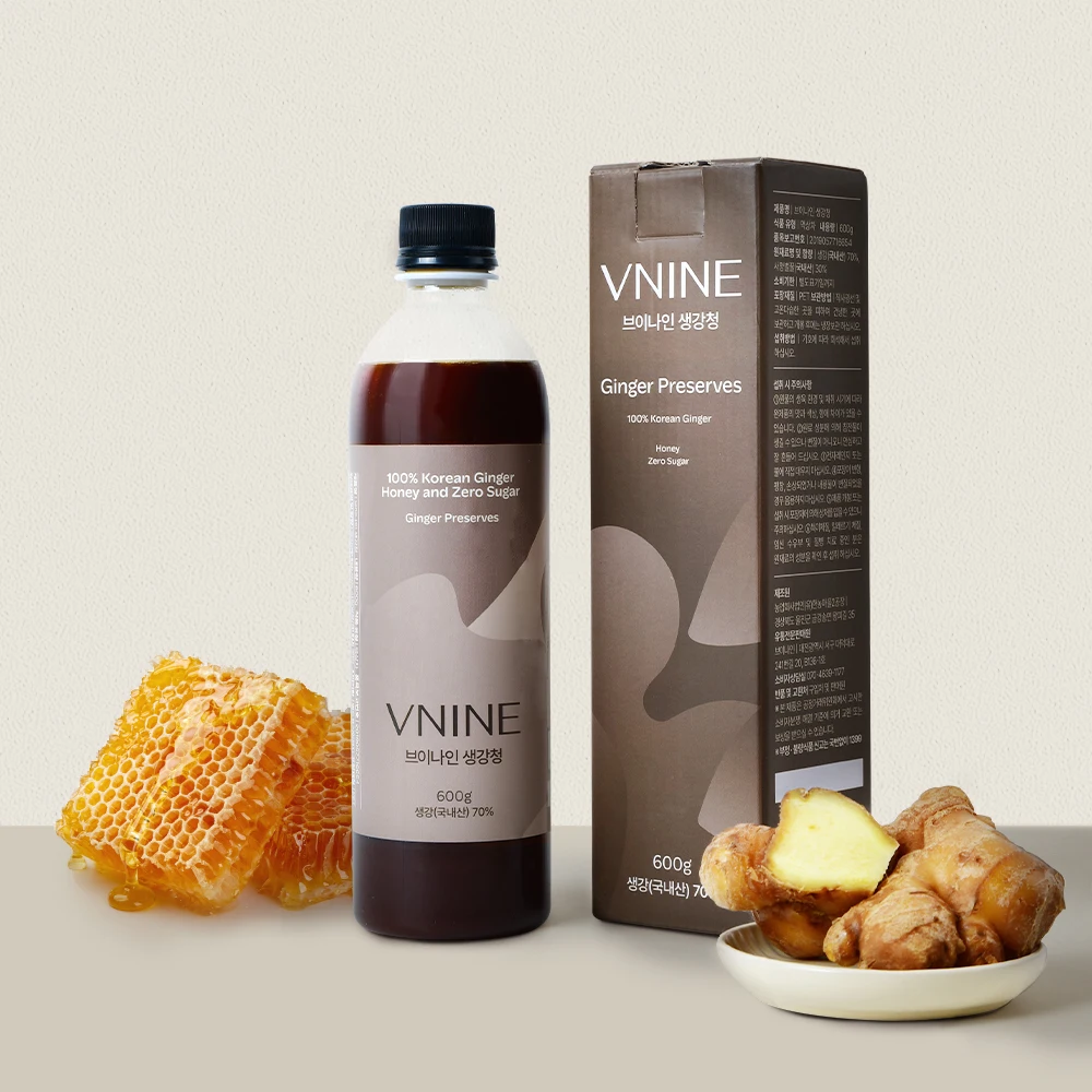 V nine Ginger Preserves  Ginger Tea 600 g x 1 bottle honey