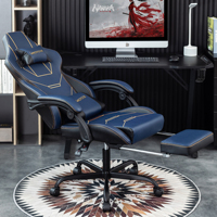 Anajqaqia Gaming Chair,Office Chair,360 ° Swivel Casters,90-135 ° Adjustable Backrest,With Headrest & Lumbar Cushion & Footrest