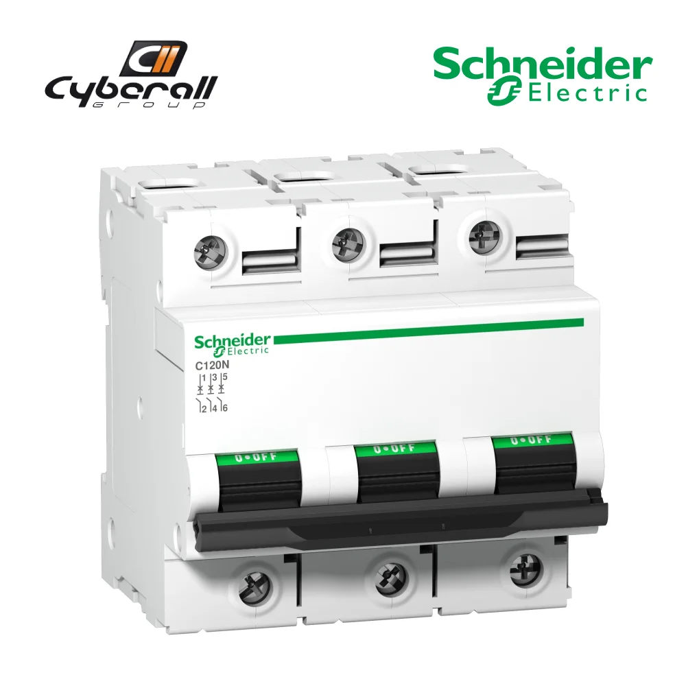 Schneider Electric-Cyberall-magnetothermal circuit breaker, Acti9 C120N, 3 pole, 80A, C curve, 10000A/10kA-in white Color