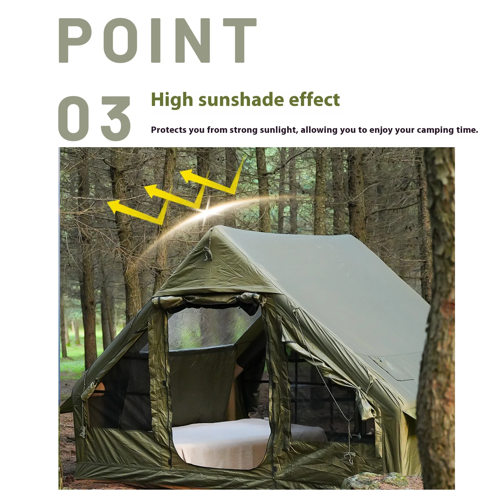 Ascentum Tienda de Campaña Inflable de Montaje Rápido para 4-6 Personas, Verde — Refugio de Campaña Inflable de Tela Oxford Resistente al Viento; Apta para las Cuatro Estaciones; Tienda de Campaña Portátil de Montaje Rápido, Ideal para Campamento, Senderismo y Excursionismo al Aire Libre.
