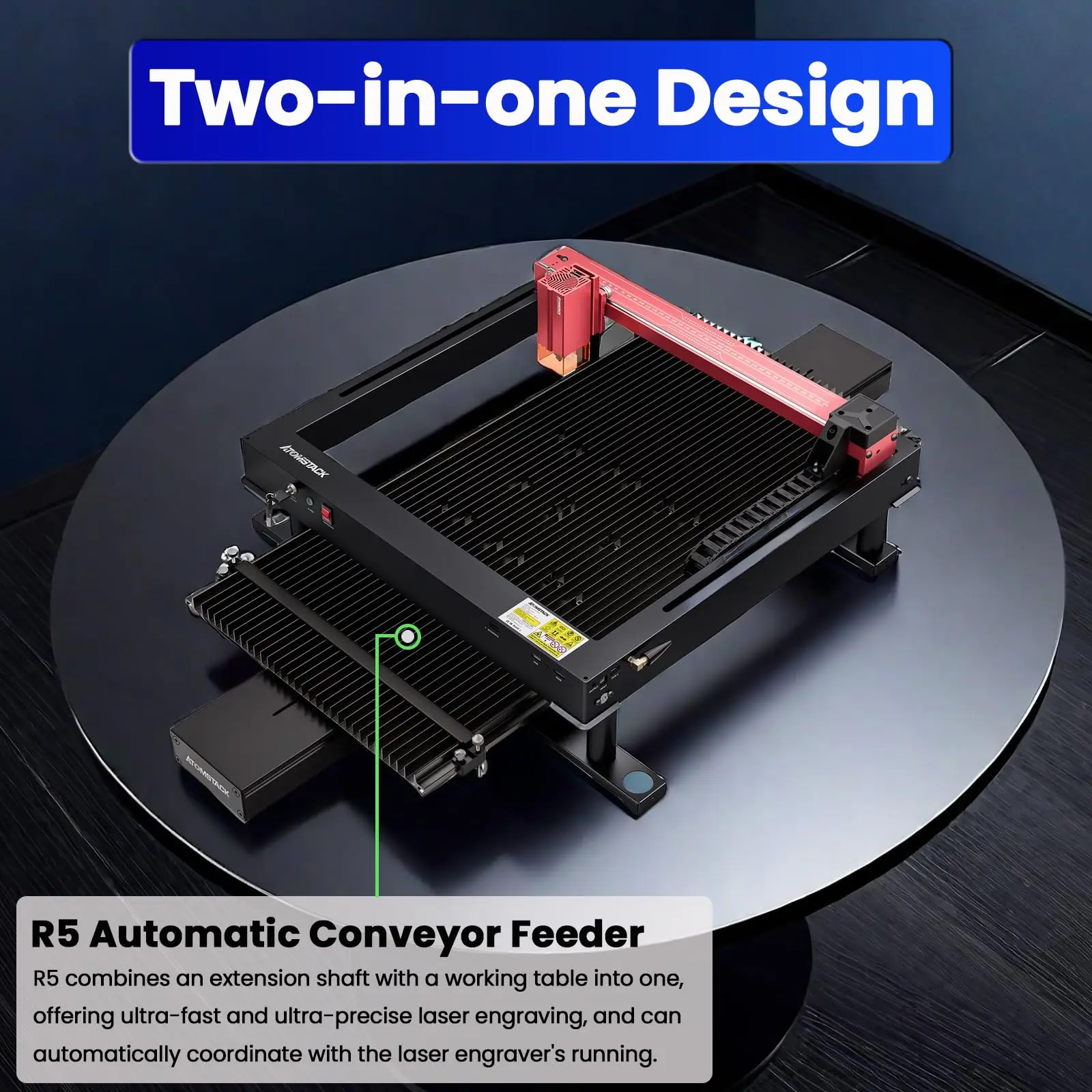 ATOMSTACK R5 Automatic Conveyor Feeder for Laser Engraver 800*400*40mm Ultra-large Levitating Working Table Mobile Extension Kit