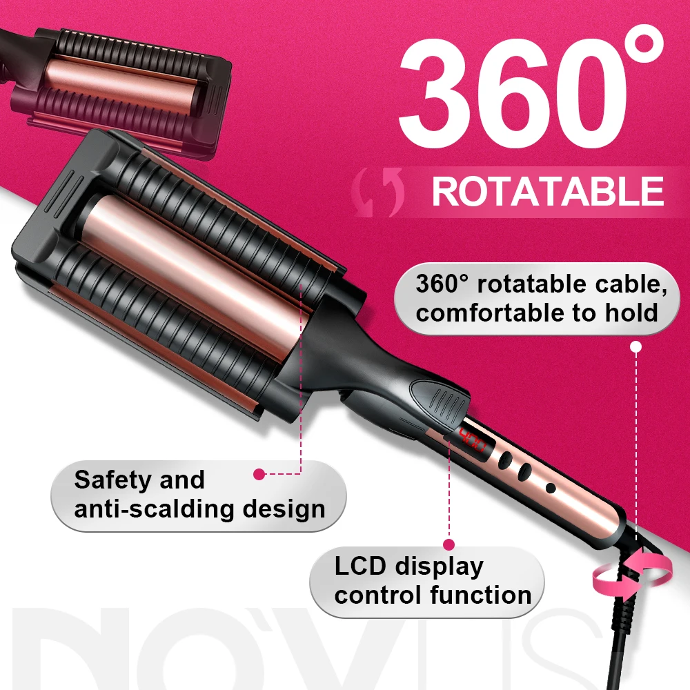 NOVUS Professional Curler Electric Curler Hair Styler Styling Tool, Suitable for Christmas Gifts for Daughter Mom Grandma