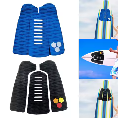 3 Pcs Surfboard Traction Pad DIY Tail Pad EVA Surf Non Slip Water Sports Decks Pad Deck Adjustable Boat Floor Mat