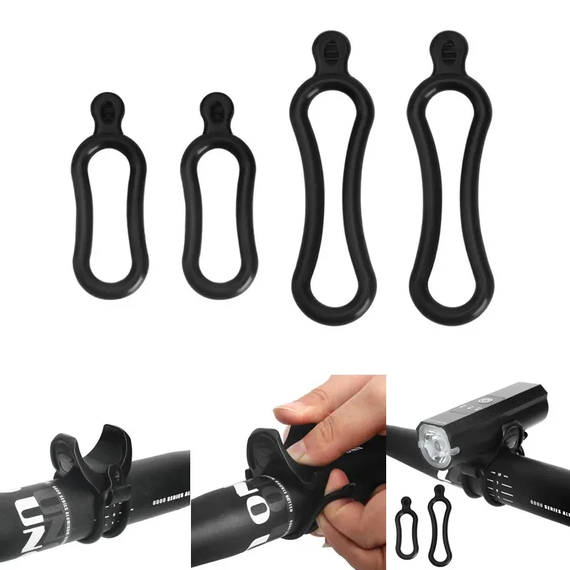 AliExpress NONE 5Pcs Bike Rubber Mount Band Bicycle Headlight Rear Lamp T6 L2 Q5 Handlebar LED Torch Holder Install Parts Light Strap