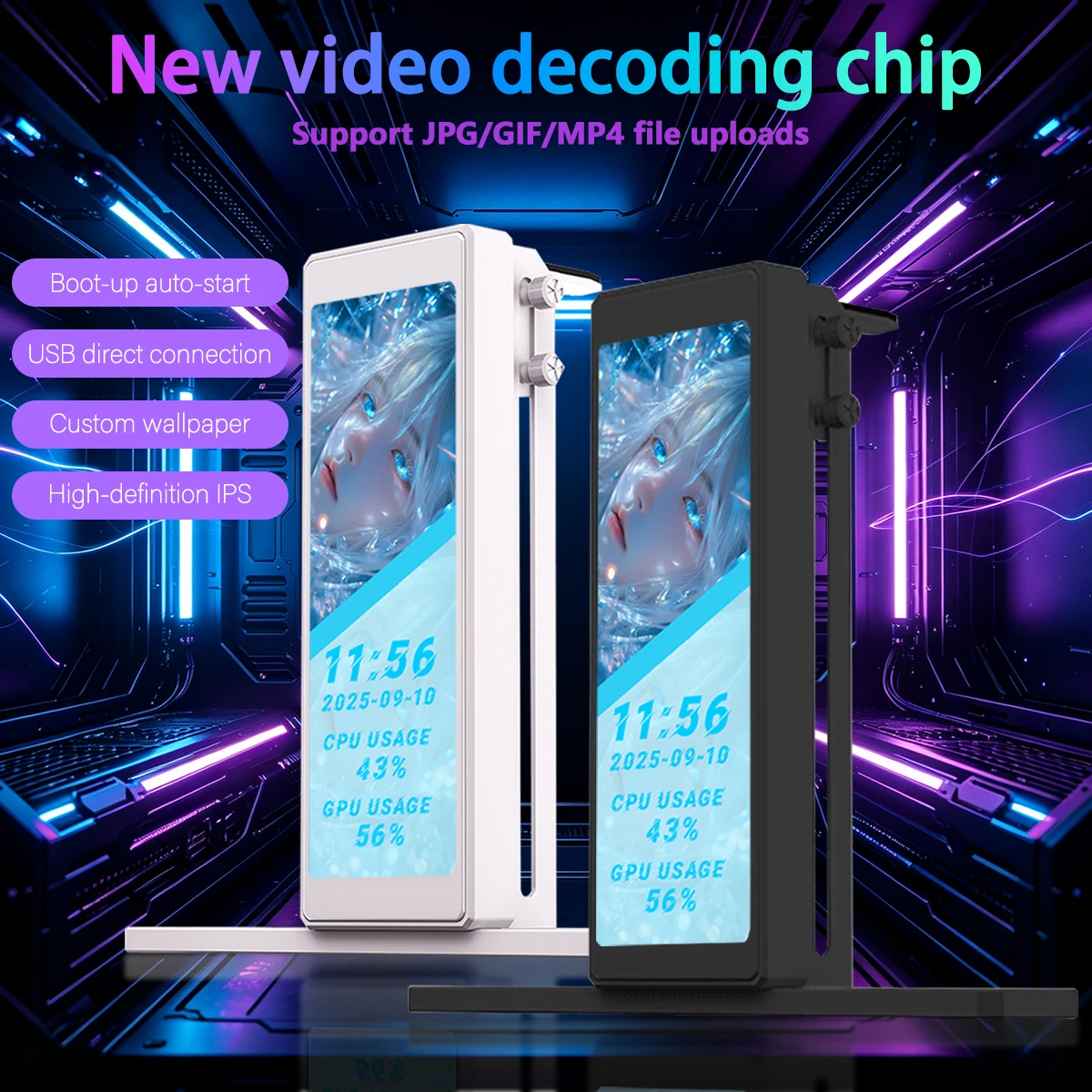 pantalla-usb-para-pc-gcxz-de-458-960-320-ips-soporte-de-gpu-giratorio-de-aluminio-monitor-de-temperatura-aida64-fondo-de-pantalla-gif-mp4-personalizado