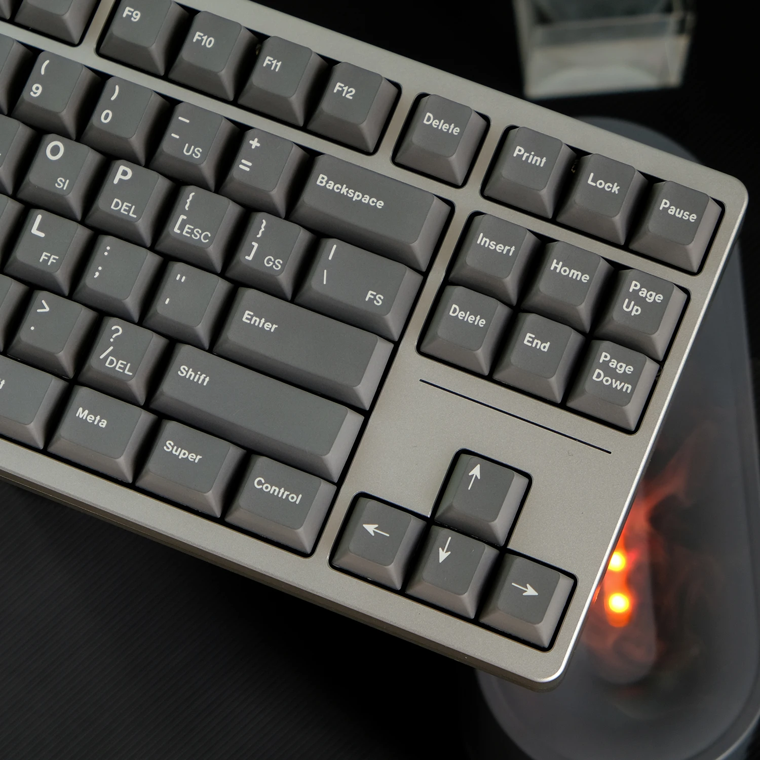 Imagem -03 - Chaves Gmk Ascii Keycaps Cereja Perfil Cinza Escuro Keycap Pbt Tintura Sublimação Teclado Mecânico para mx Switch 1.75u 126