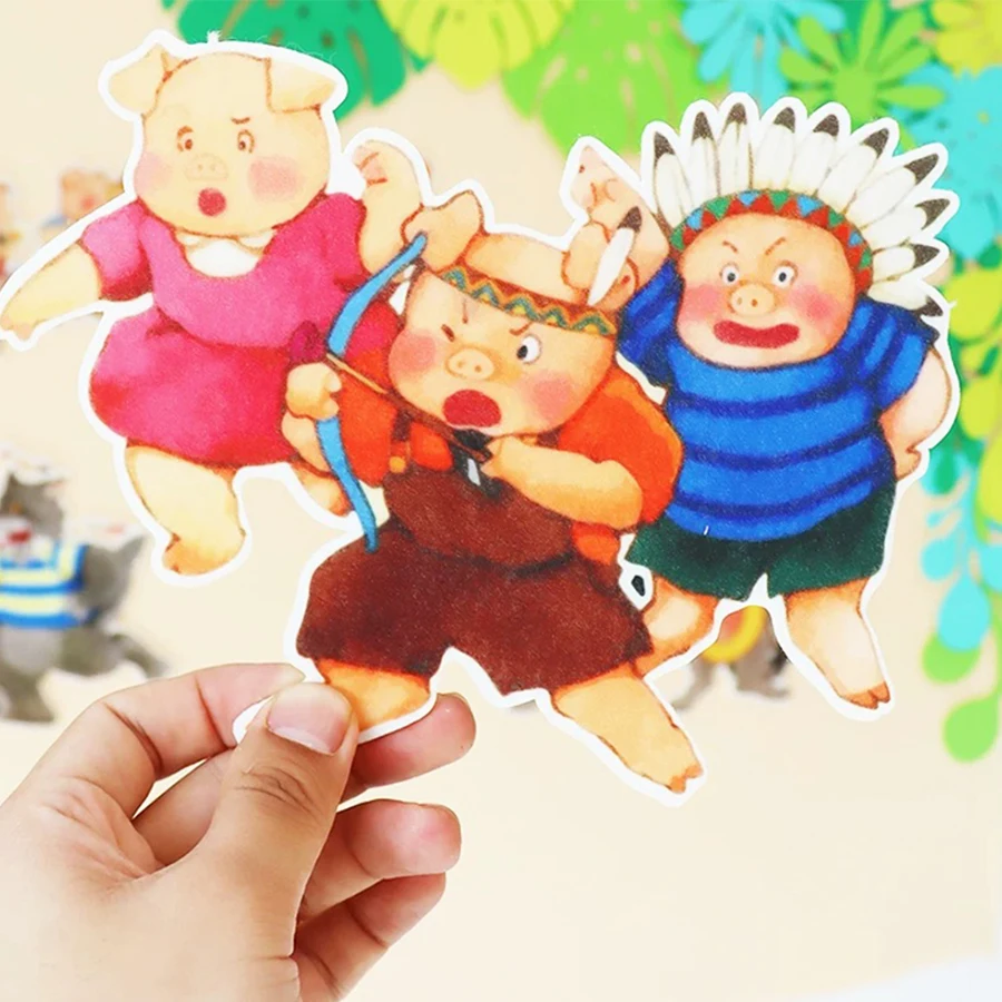 Go Away Mr Wolf! Felt Story Set, Storytelling Props, Role Play Activity, Early Education, Back-To-School Essential