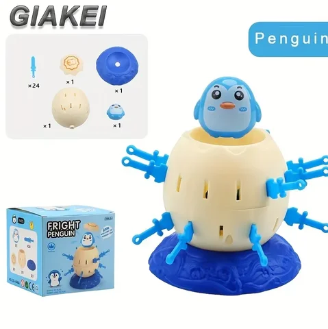 Parent-child Interactive Mini Penguin Pirate Bucket, Catapult Bucket, Interactive Leisure Toy, Board Game Competitive Game
