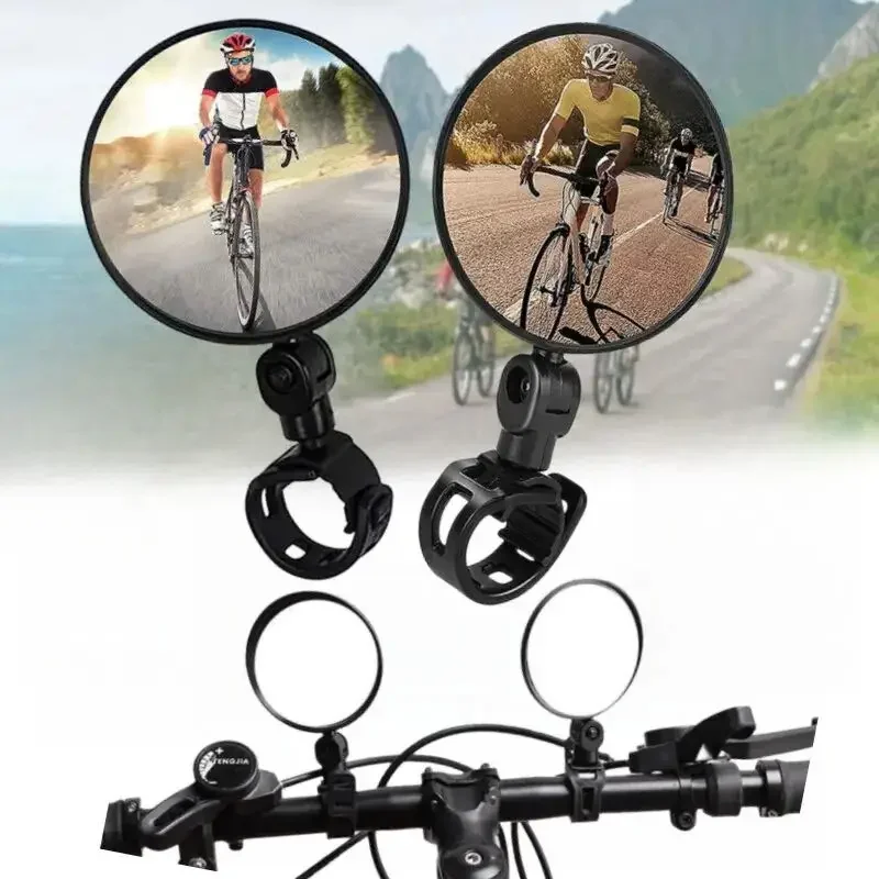 AliExpress NONE Universal Bicycle Rearview Mirror 360°Adjustable Rotate Convex Wide Angle Cycling Handlebar Rear View Mirrors