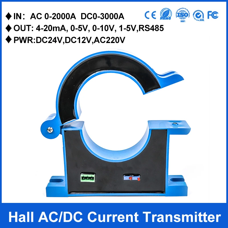 100A 200A 300A 400A AC/DC Open Type Current Transformer CT Current Transmitter