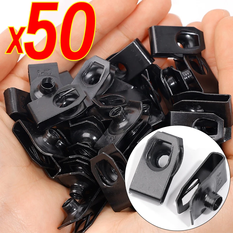 

M4 M5 U Shape Metal Clips Car Self-Tapping Screws U-Clips Car Mudguard Trim Plate Fasteners Auto Automotive Modification Part