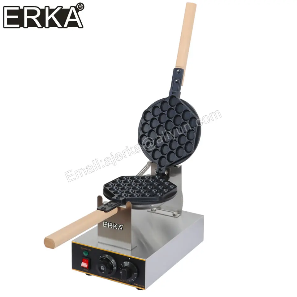 ERKA-máquina eléctrica para hacer gofres con burbujas de huevo, sartén antiadherente para hacer tortas de hojaldre, horno para tortas de huevo, 110V /220V