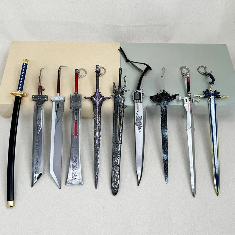 Final FF Fantasy Spiel Peripherie Schwert Katana Klinge Metall Waffe Replik Miniatur Home Ornament