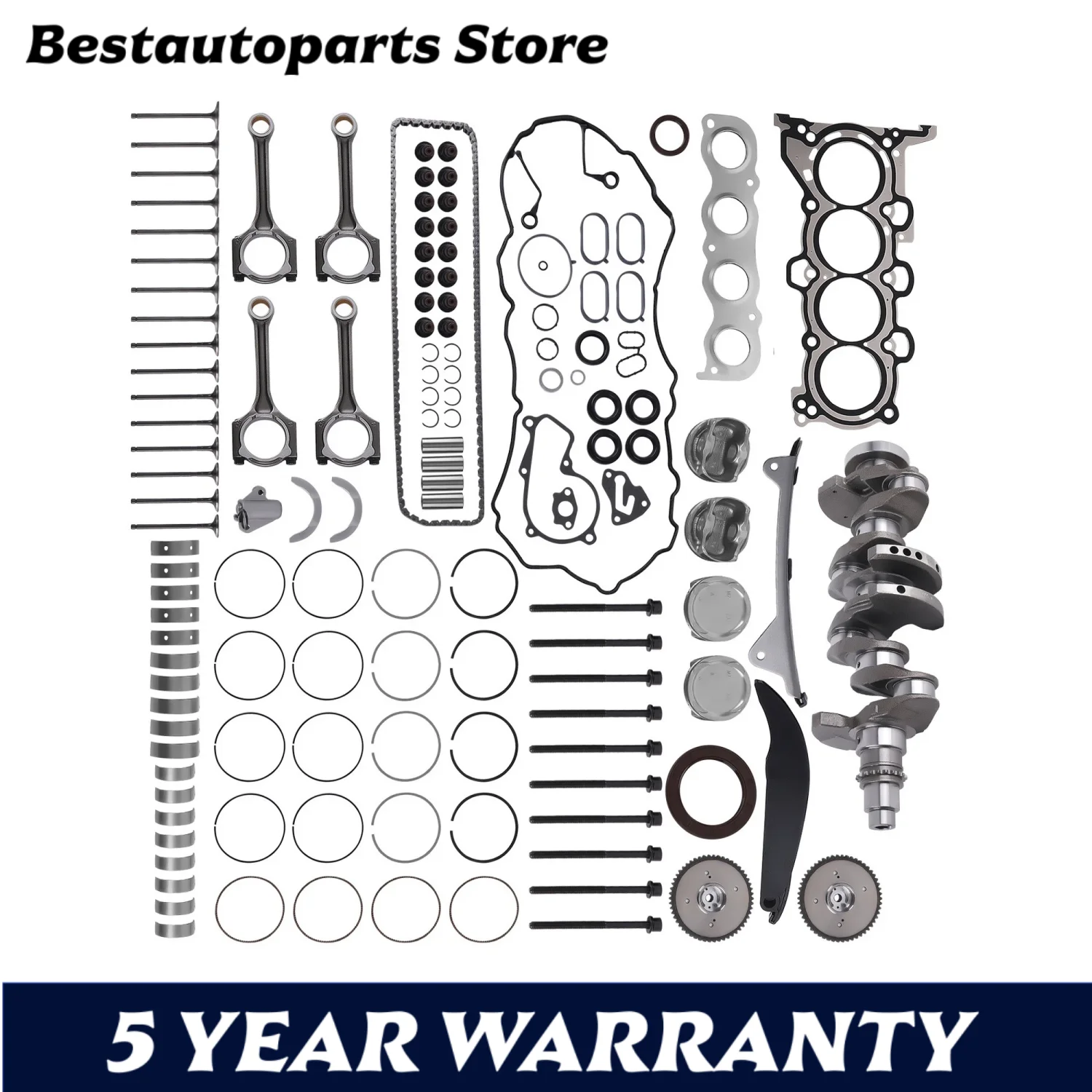 FOR HYUNDAI KIA G4NB 1.8L ENGINE OVERHAUL REBUILD KIT - CRANKSHAFT CONROD TIMING