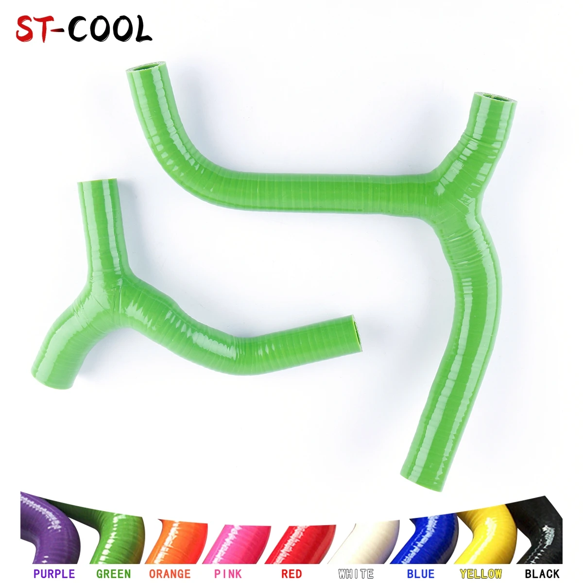 

For Kawasaki KXF450 KXF 450 2016 2017 2018 2019 2020 2021 High Performance Silicone Radiator Hoses Tube (Y-Kit) 2Pcs 10 Colors