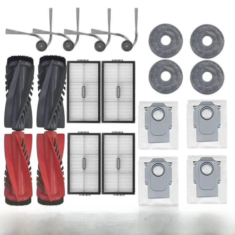 Accessoires pour aspirateur robot Roborock Saros 10R / G20S Ultra : brosse principale, brosse latérale, chiffon de nettoyage, filtre HEPA, sac à poussière, pièces de rechange