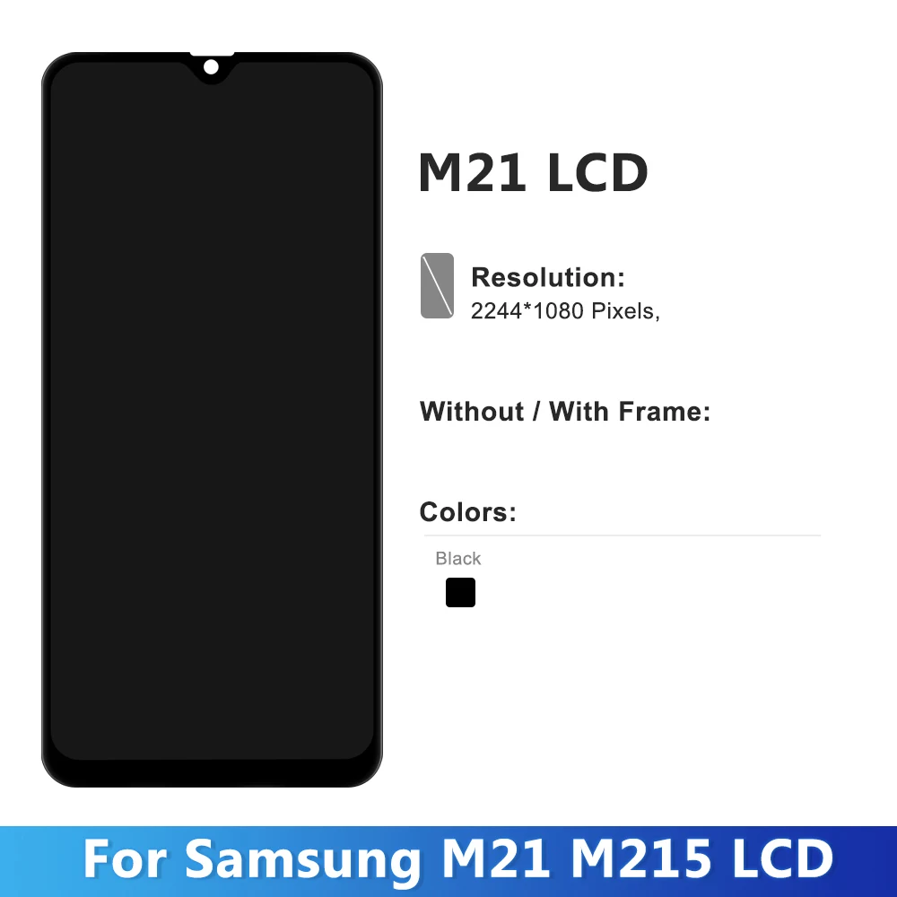 OLED Display For Samsung M21 SM-M215F/DSN LCD Display Touch Screen Digitizer Assembly Replacement For Samsung M21S SM-F415F LCD