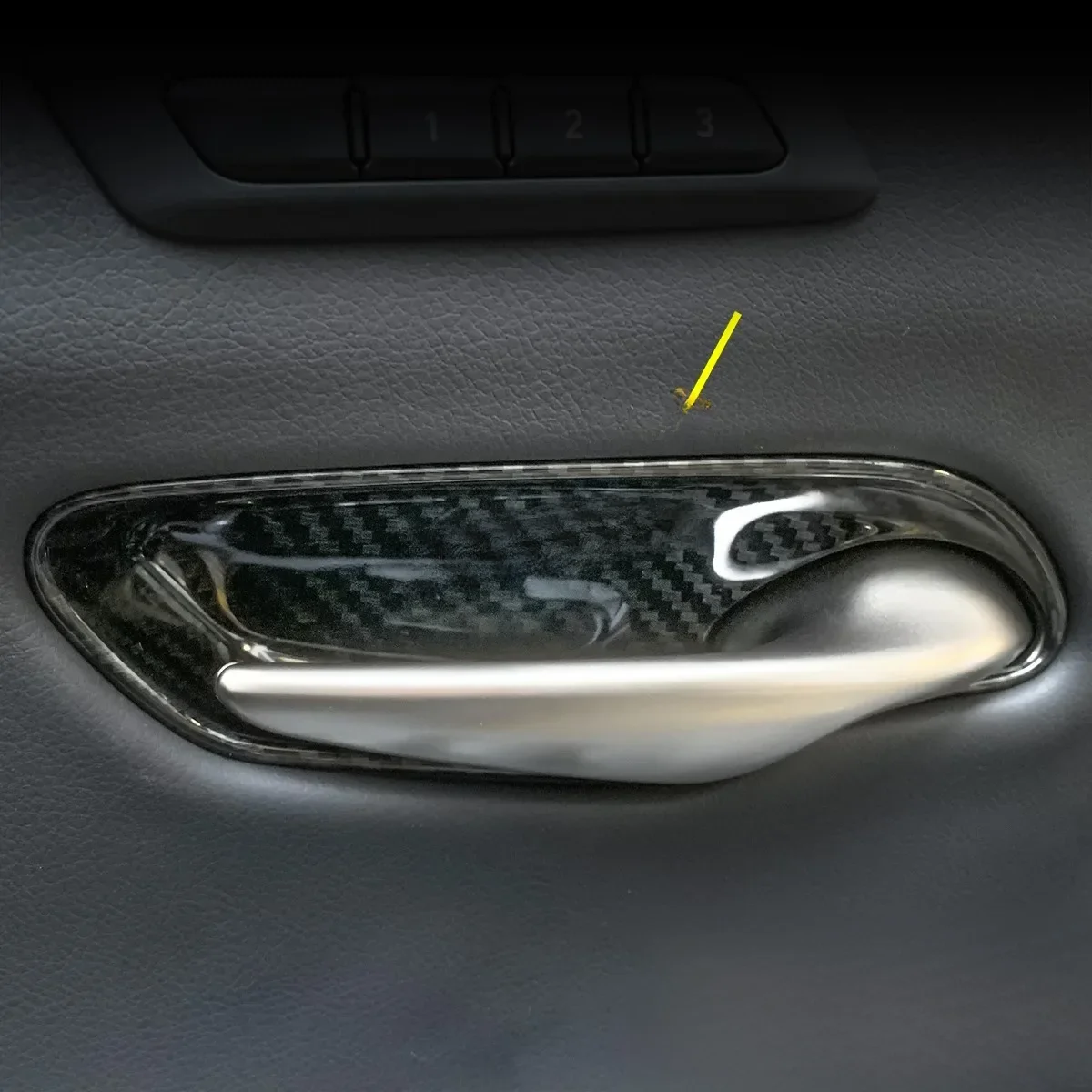 For Lexus UX200 UX250h UX300e Scratch Proof Interior Door Handle Surrounds Trims Carbon Fiber