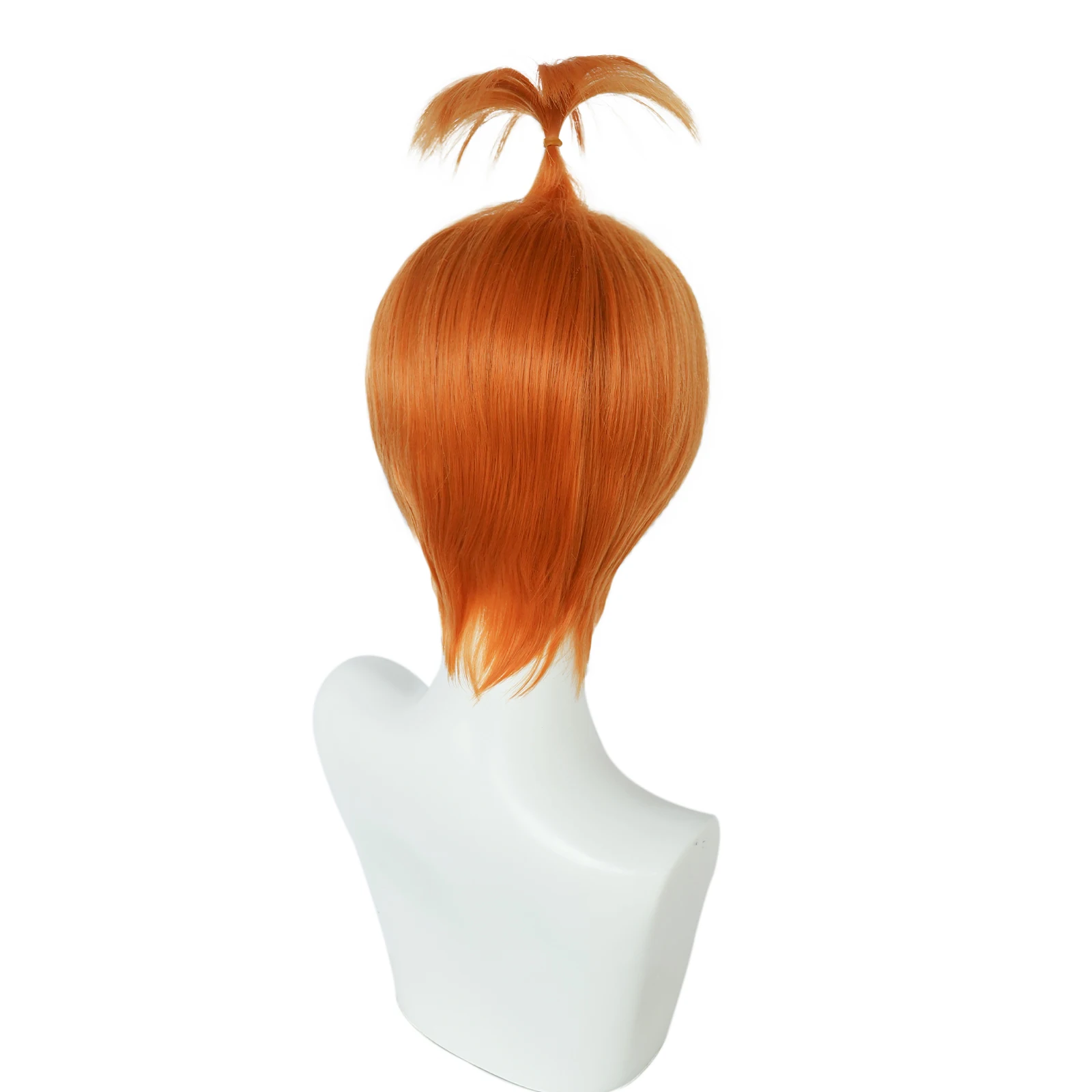 Synthetic Short Straight Sky-high braid Orange Cosplay Wig for Halloween Carnival Comic Exhibition