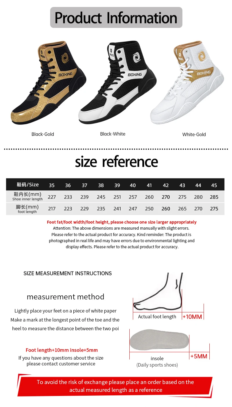 Fitness-Boxschuhe für Herren, Ringerschuhe, atmungsaktive, rutschfeste Sohle, knöchelhohe Schuhe für Sanda-Kampftraining. – Detail 1